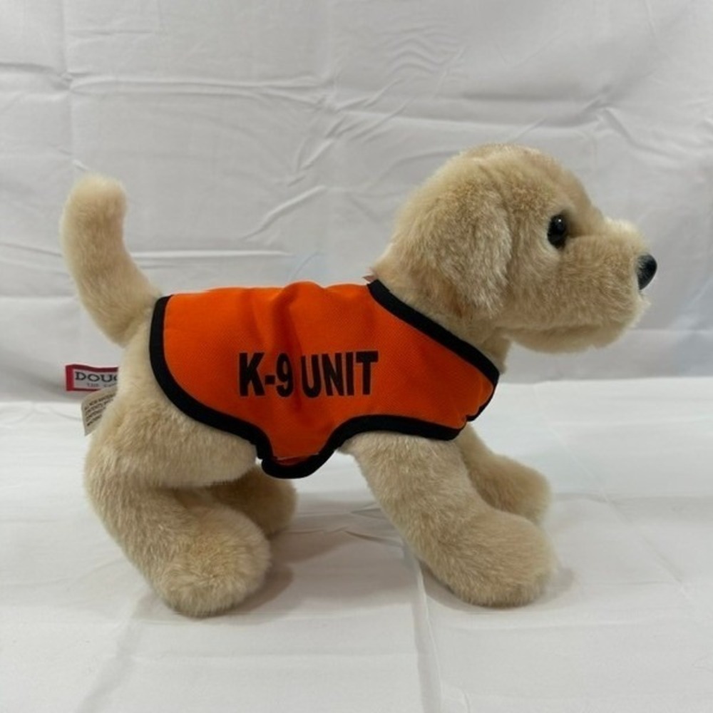 Douglas Puppy Plush Dog Yellow Lab Golden Retriever K-9 Unit 12 Inch Cuddle Toys